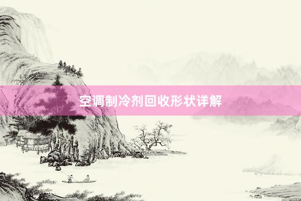 空调制冷剂回收形状详解